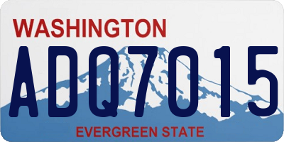 WA license plate ADQ7015