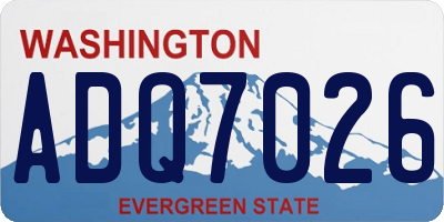 WA license plate ADQ7026