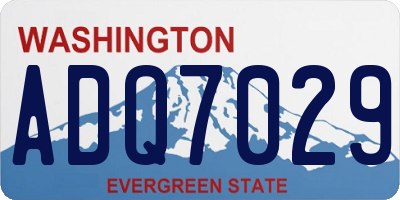 WA license plate ADQ7029