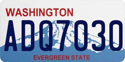 WA license plate ADQ7030