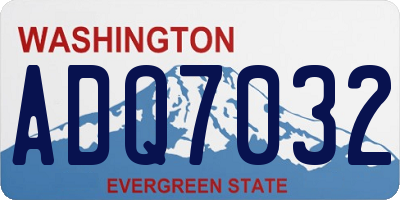 WA license plate ADQ7032