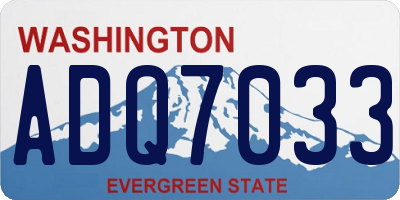 WA license plate ADQ7033