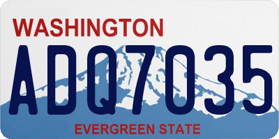 WA license plate ADQ7035