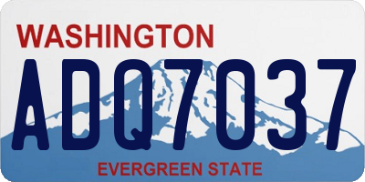 WA license plate ADQ7037