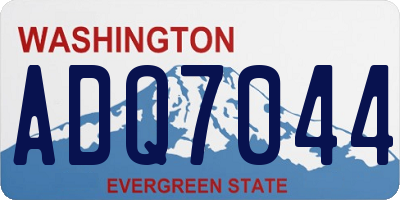WA license plate ADQ7044