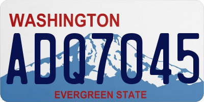WA license plate ADQ7045
