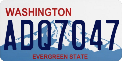 WA license plate ADQ7047
