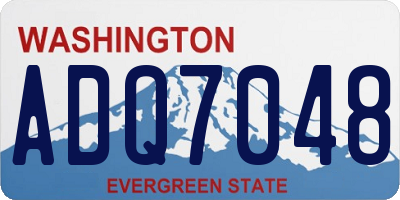 WA license plate ADQ7048