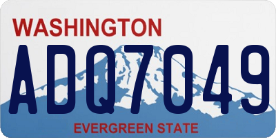 WA license plate ADQ7049