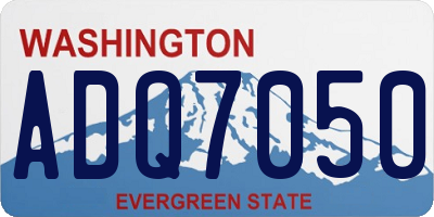 WA license plate ADQ7050