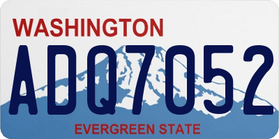 WA license plate ADQ7052