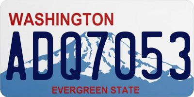WA license plate ADQ7053