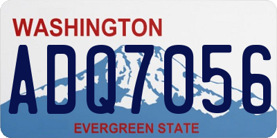 WA license plate ADQ7056