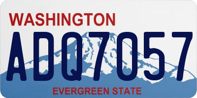 WA license plate ADQ7057