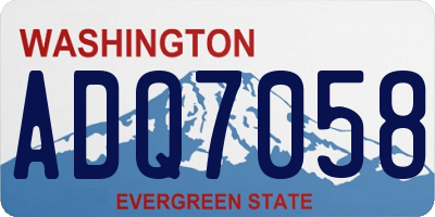WA license plate ADQ7058