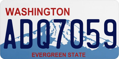 WA license plate ADQ7059