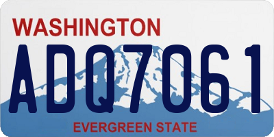 WA license plate ADQ7061