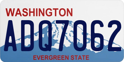 WA license plate ADQ7062