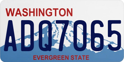 WA license plate ADQ7065