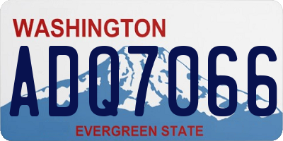 WA license plate ADQ7066