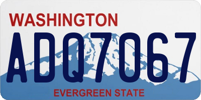 WA license plate ADQ7067