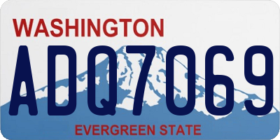 WA license plate ADQ7069