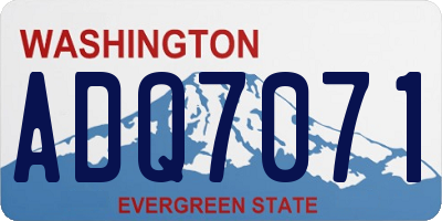 WA license plate ADQ7071