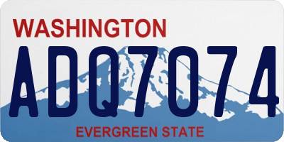 WA license plate ADQ7074