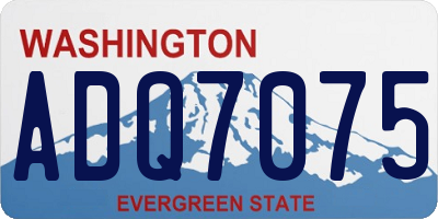 WA license plate ADQ7075