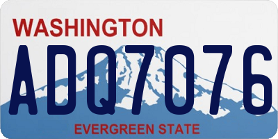 WA license plate ADQ7076