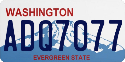 WA license plate ADQ7077