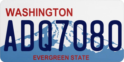 WA license plate ADQ7080