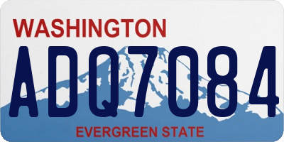 WA license plate ADQ7084