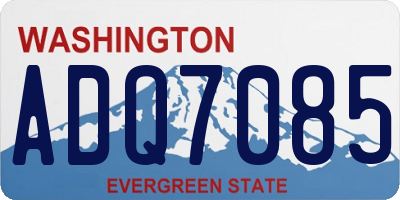 WA license plate ADQ7085