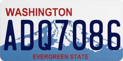 WA license plate ADQ7086