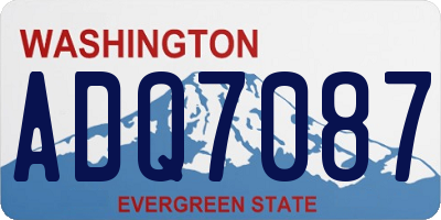 WA license plate ADQ7087