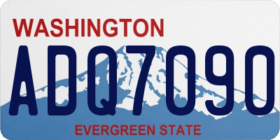 WA license plate ADQ7090