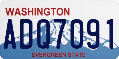 WA license plate ADQ7091