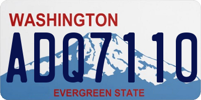 WA license plate ADQ7110