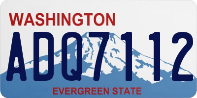 WA license plate ADQ7112