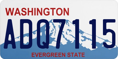 WA license plate ADQ7115