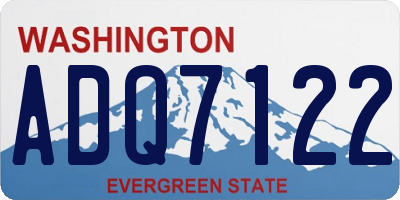 WA license plate ADQ7122