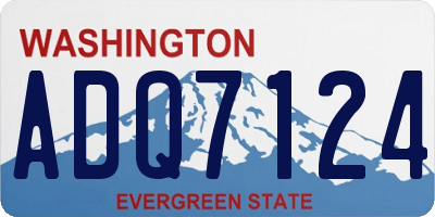 WA license plate ADQ7124