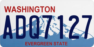 WA license plate ADQ7127