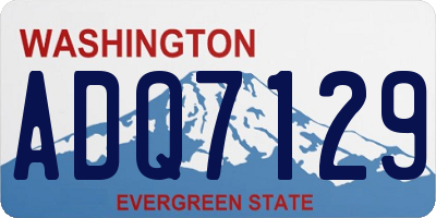 WA license plate ADQ7129