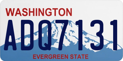 WA license plate ADQ7131