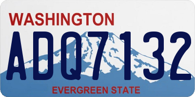 WA license plate ADQ7132