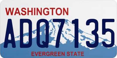 WA license plate ADQ7135