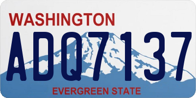 WA license plate ADQ7137