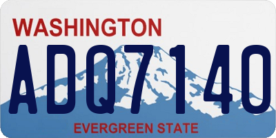 WA license plate ADQ7140